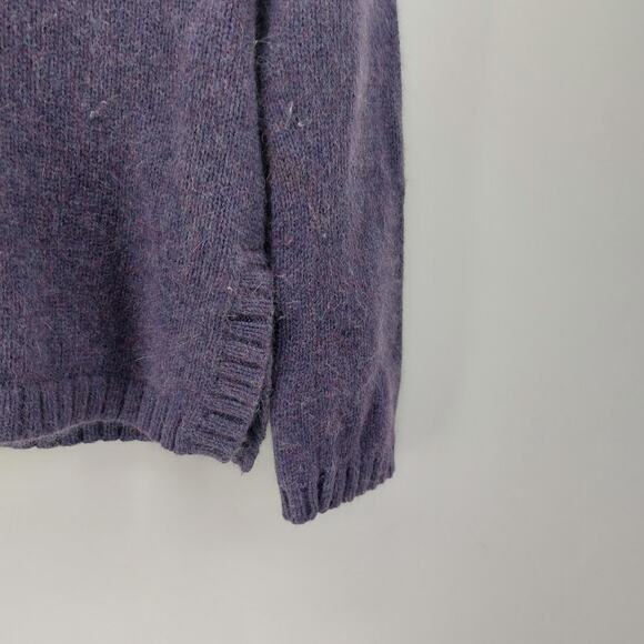 Eddie Bauer Purple Sweater Cotton Angora Nylon M - Picture 8 of 13